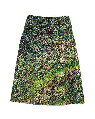 Poppy-Vivara festészet ihlette szoknya, A vonalú, térd alá érő